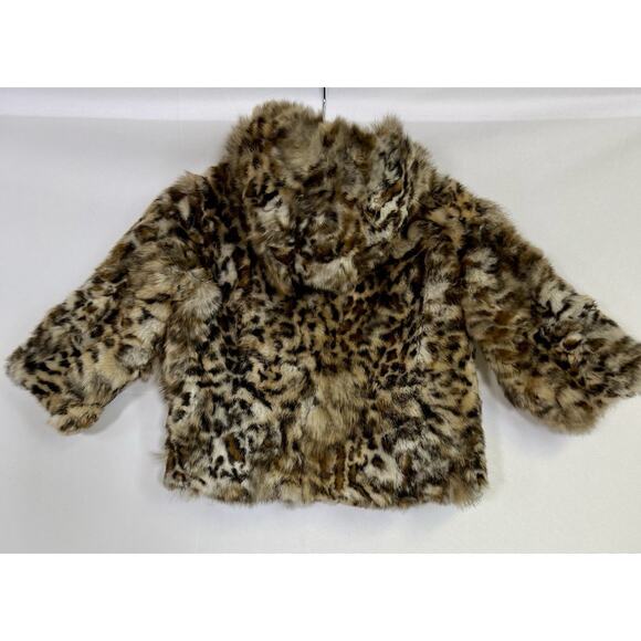 Girl's Adrienne Landau dyed rabbit fur jacket Size 2/3 - Picture 6 of 13